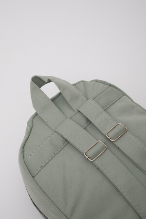 Grüner Shk40 2-Fächer-Rucksack mit verstellbarem Riemen aus Canvas-Stoff, Unisex, für den täglichen Gebrauch, Sportrucksack U: 33 E: 23 G: S226-00027 - 5