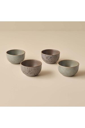 Guarda Stoneware Çerezlik 4'lü Gri-yeşil (10 Cm) 26982 - 2