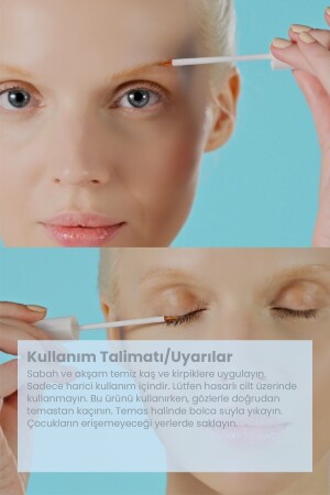 Güçlendirici Besleyici Su Bazlı Kaş Kirpik Serumu 3ml Vegan Doğal Içerik Dolgun Görünüm (1% BİOTİN) - 7