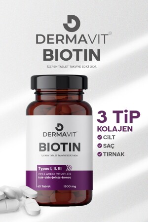 Güçlü Saç Ve Tırnaklar Için Biotin 1500 Mg 60 Tablet - 1