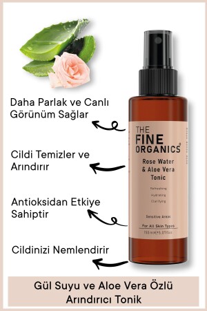 Gül Suyu & Aloe Vera Özlü Gözenek Sıkılaştırıcı Ve Arındırıcı Tonik 150ml TFOTNK0001 - 2