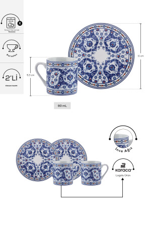 Gülhane Kaffeetassen-Set für 2 Personen 80 ml 153. 03. 05. 0133 - 5