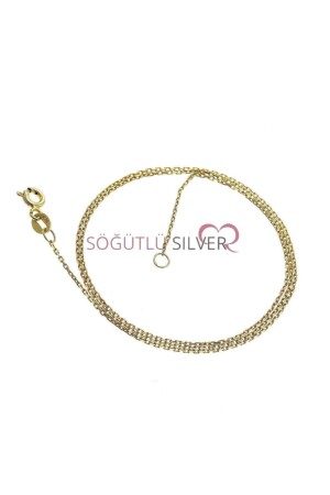 Gümüş Altın Yaldızlı Kolye Zinciri SGTL6361 - 2