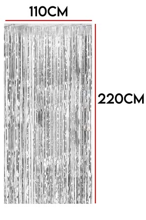 Gümüş Gri Kapı Duvar Parti Fon Arka Perde Işıltılı Simli Yapışkanlı Doğum Günü Fotoğraf Perdesi - 3