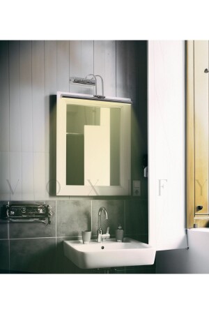 Gümüş Kaplama Gün Işığı (Sarı) Banyo Duvar Ayna Tablo Aydınlatması Flüt Aplik Kuğu Aplik Ledli Aplik - 1