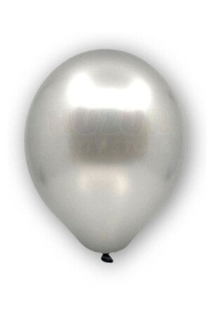 Gümüş Konfetili Şeffaf Ve Gümüş Metalik Balon Seti 20 Adet 30 Cm Içi Gözüken Gri Pullu Balon Pulu - 5