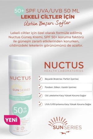 Güneş Kremi 50- Spf Uva-uvb 50 Ml Lekeli Ciltler Için 8680702309551 - Nuctus