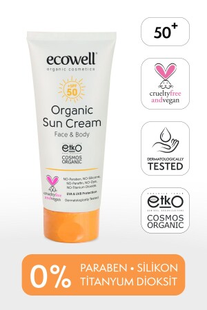 Güneş Kremi Spf 50, Organik & Vegan Sertifikalı, Mineral Filtre, Yüz Ve Vücut, Uva Uvb Koruma, 110gr 8680624093408 - 3