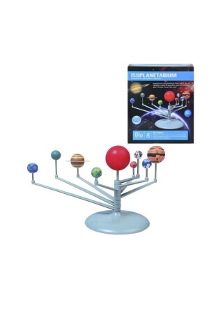 Güneş Sistemi Modeli- Gezegen Sistemi- Boya- Fırça- Eğitici Maket- Deney Seti- Plastik - 3