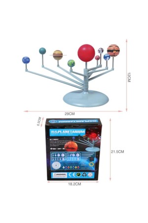 Güneş Sistemi Modeli- Gezegen Sistemi- Boya- Fırça- Eğitici Maket- Deney Seti- Plastik - 6