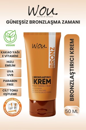 Güneşsiz Bronzlaştırıcı ve Nemlendirici Krem 50ml-Self Tannıng - 2