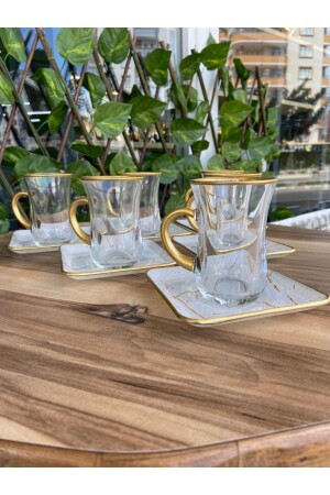 مُستحضر شاي مربع أبيض من طراز مُرمار - GÜRCÜGLASS