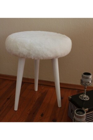 MNZ-Hornbeam خشبية ريترو ساق ديكوراتيف بيضاء بلوش بوف طاولة مقعد الكرسي - Albatros