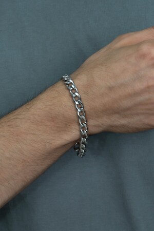 Gurmet Herren-Armband aus Edelstahl, dicke Kette, 8 mm, eck18b, MDL-ECK18B - 3