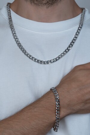Gurmet Steel Herren-Halskette und Armband-Set, dick, 8 mm, eck18s MDL-ECK18S - 3