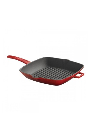 Guss-Grillpfanne, rechteckig, Gusseisen, stabiler Griff, Maße 26 x 32 cm. 2412823 - 6