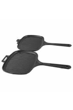 Gusseisen 18x26 cm doppelseitige Grill-Toastpfanne KZY. - 6