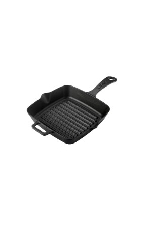 Gussquadrat-Grillpfanne aus Gusseisen mit massivem Griff, Abmessung 20 x 20 cm. MTF. 0108 - 4