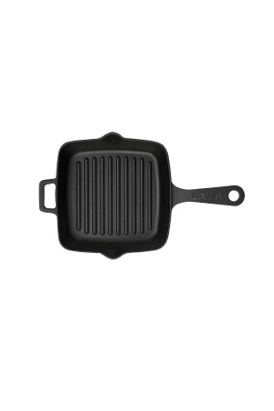 Gussquadrat-Grillpfanne aus Gusseisen mit massivem Griff, Abmessung 20 x 20 cm. MTF. 0108 - 5