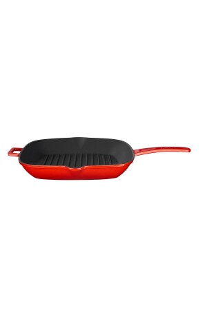 Gussquadrat-Grillpfanne aus Gusseisen mit massivem Griff, Abmessung 28 x 28 cm. LV P GT 2828 K0 R - 2