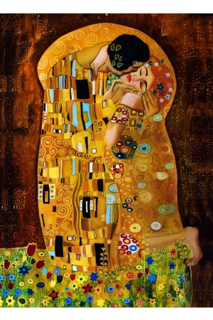 Gustav Klimt Kiss Kanvas Tablo 100x140 cm GSTVKLMTKSS018 - 5