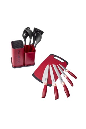 Gusto Claret Red 12-teiliges Messer-/Schneidebrett-Set 153. 03. 08. 2616 - 8