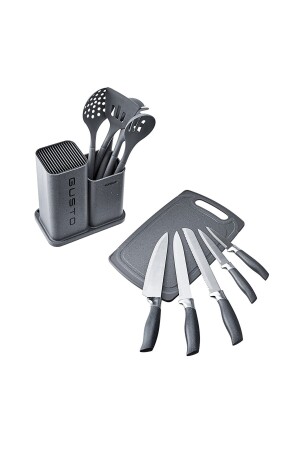 Gusto Grey 12-teiliges Messer-Servier-Schneidebrett-Set 153. 03. 08. 2615 - 8