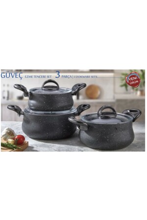 Auflaufpasten-Set Gusseisen 16/18/20 cm ZK-049 - Eda