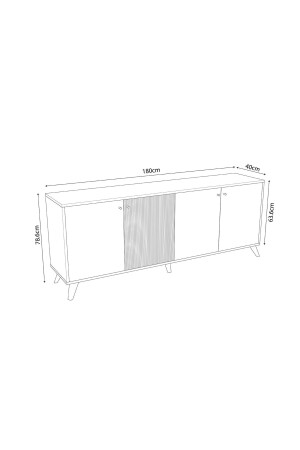 H1030 Lisa Konsole Schwarzer Korb 180 cm - 7