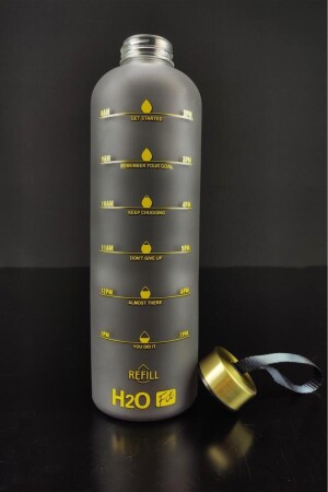 H2o Motivation Glasflasche Wasserflasche 1000 cc Grau – H2o87191 C1-1-18 - 6