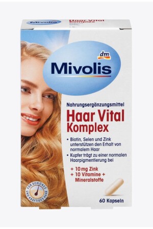 Haar-Vital-Komplex – Biotin – Selen- und Zink-Vitamine, 60 Tabletten - 1