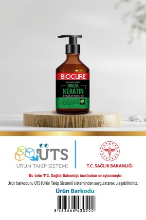 Haarglättende Keratin-Pflege, brasilianisches Föhnen für lockiges, welliges und voluminöses Haar, 500 ml - 10