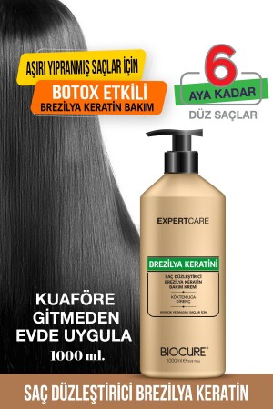 Haarglätter, Keratin-Pflege, Heimanwendung, brasilianisches Föhnen, 1000 ml – geruchlos, rauchfrei, CM-EXPERT1000-BRK - 3