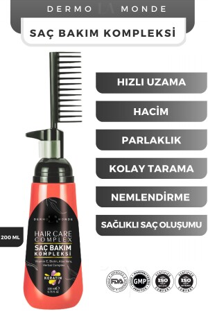 Haarpflegekomplex Keratin-Biotin-Jojoba-Haarpflegekomplex mit speziellem Kammaufsatz 200 ml - 1