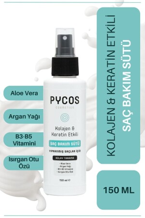 Haarpflegemilch, enthält Keratin-Kollagen-Argan-Biotin-Aloevera 150 ml 8683003070323 - PYCOS COSMETICS