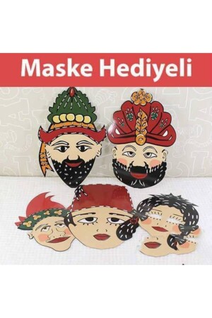 Hacivat Karagöz Gölge Oyunu Seti - Kukla Ve Maske Hediyeli hcvtkrgz - 2