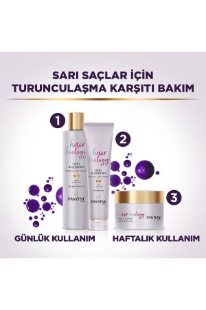 Hair Biology Renk Canlandırıcı ve Parlaklaştırıcı Maske- Sarı Saçlar İçin Mor Şampuan Sonrası- 160ml - 9