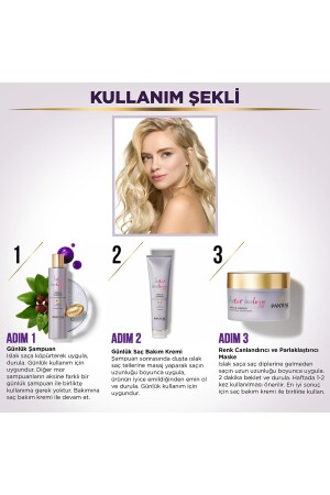 Hair Biology Renk Canlandırıcı ve Parlaklaştırıcı Maske- Sarı Saçlar İçin Mor Şampuan Sonrası- 160ml - 10