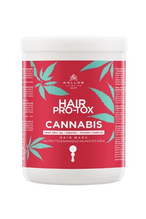 Hair Pro-tox Cannabis 1000ml Kenevir Tohumu Yağı- Keratin Ve Vitamin Kompleksi Içeren Saç Maskesi - Kallos Cosmetics
