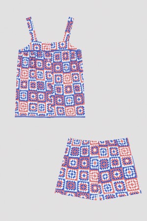 Häkelmuster-Pyjama-Set für Mädchen PNVT8ZXM23IY-B32 - 5