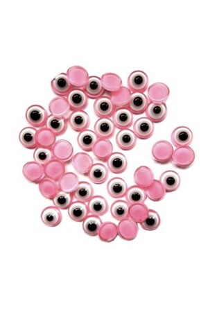 Halbe Evil Eye Perle Rosa 100 Stück - 2