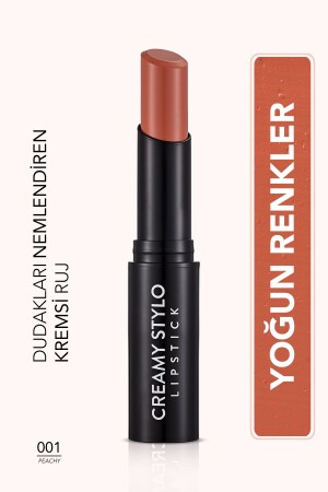 Halbglänzender Lippenstift – Cremiger Stylo-Lippenstift – 001 Pfirsichfarben – 8682536013611 - 2