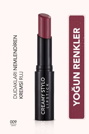 Halbglänzender Lippenstift – Cremiger Stylo-Lippenstift – 009 Grape – 8682536013697 - 1