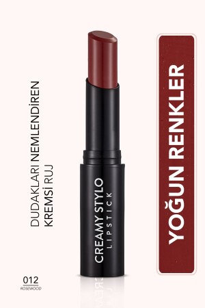 Halbglänzender Lippenstift – Cremiger Stylo-Lippenstift – 012 Rosewood – 8682536013727 - 2