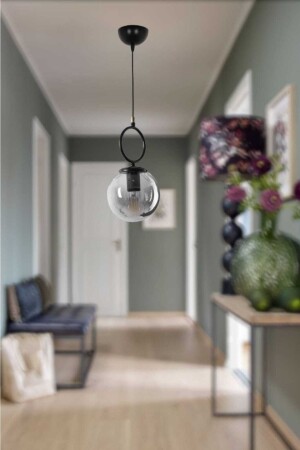 MNZ-Ring واحد أسود شمعة حديثة (زجاج مدخن) HLK-TKL-SYH-01 - BSA LIGHTING