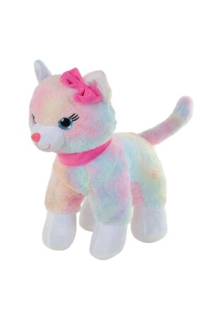 Halley Peluş 30 Cm Pembe Tokalı Kedi (KEDİ SESİ ÇIKARAN) - 2