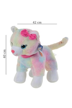 Halley Peluş 30 Cm Pembe Tokalı Kedi (KEDİ SESİ ÇIKARAN) - 4