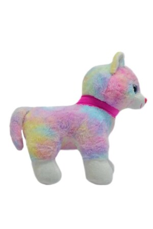 Halley Peluş 30 Cm Pembe Tokalı Kedi (KEDİ SESİ ÇIKARAN) - 5