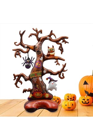 Halloween Cadılar Bayramı Ağaç Ayaklı Büyük Boy Folyo Balon 132x90x46 cm - 1