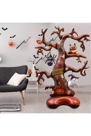 Halloween Cadılar Bayramı Ağaç Ayaklı Büyük Boy Folyo Balon 132x90x46 cm - 5